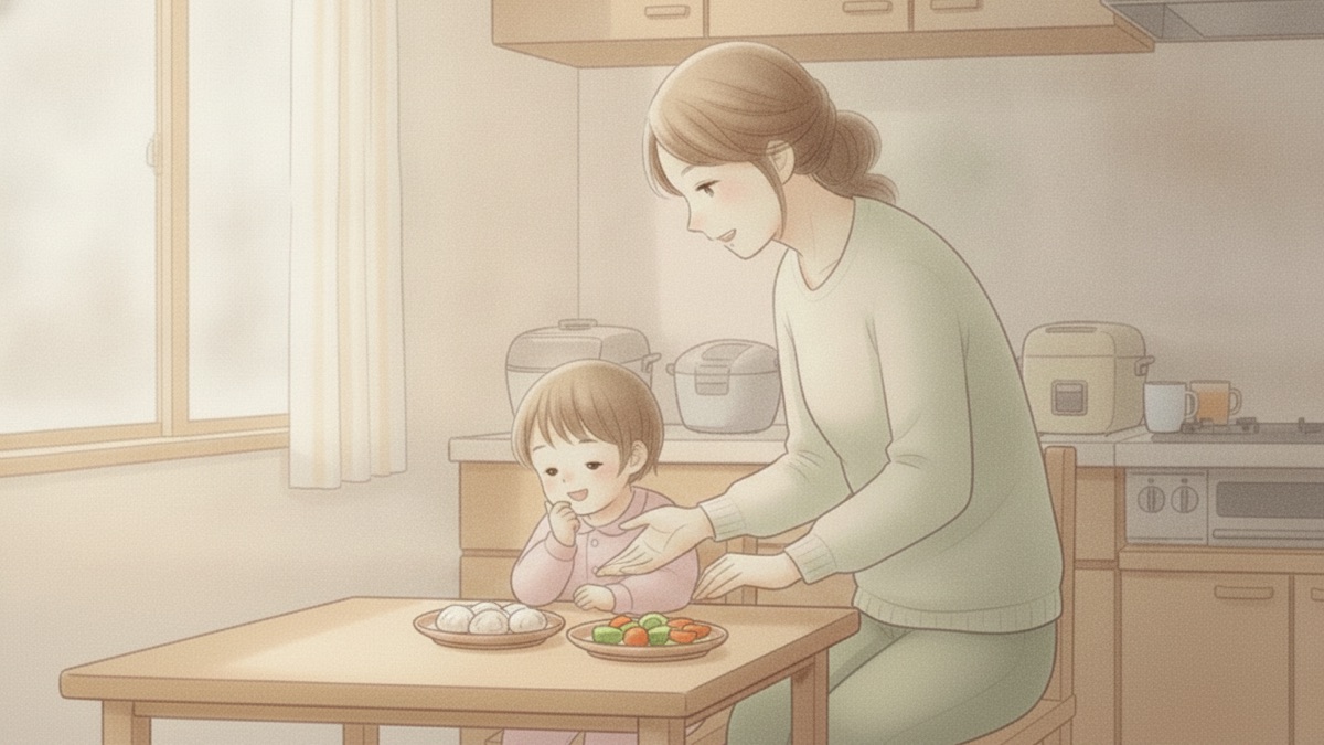 子どもに選ばせる、食卓の場面