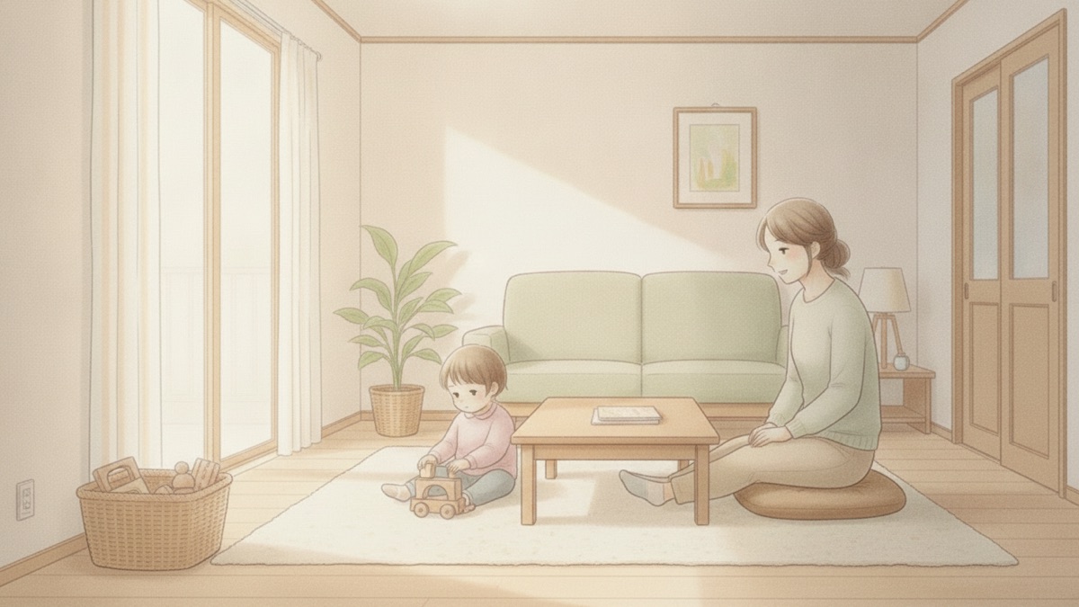 物を手放したすっきりしたリビング