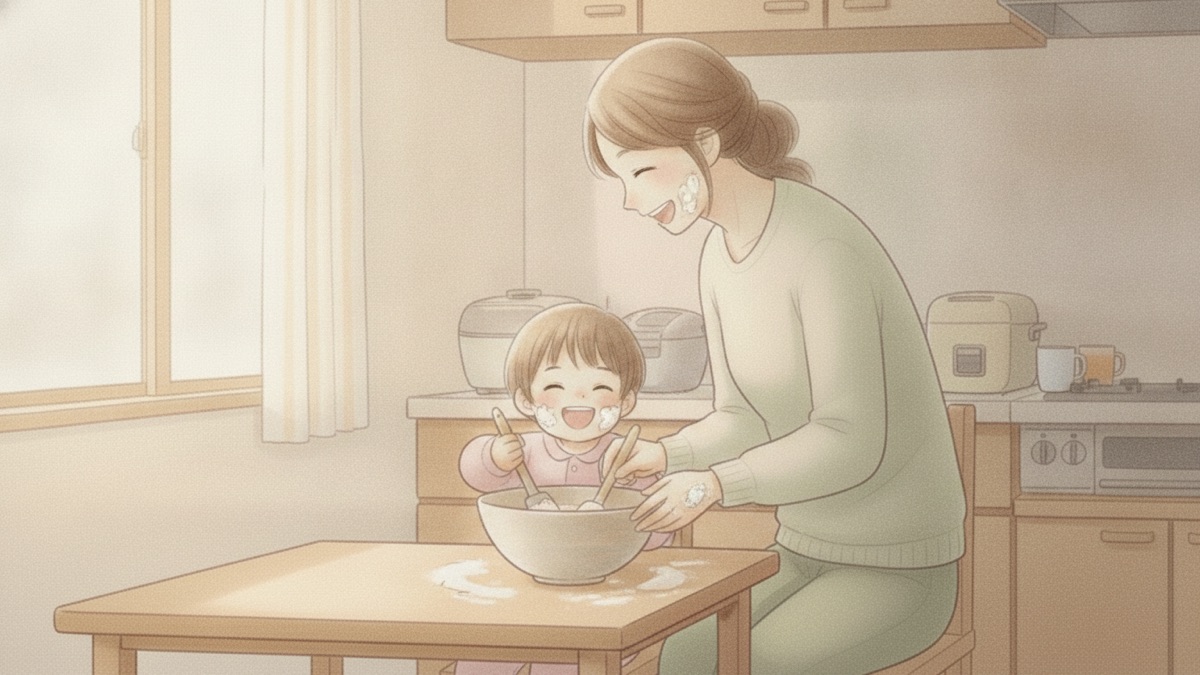 親子で一緒にお菓子作りに挑戦